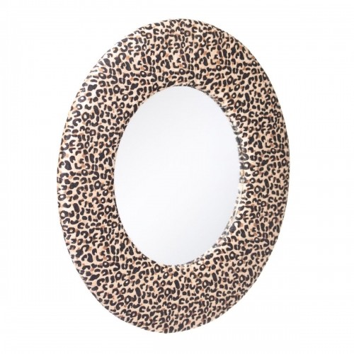 Bigbuy Home Настенное зеркало 48 x 2 x 48 cm Синтетическая ткань Леопардовый DMF image 1