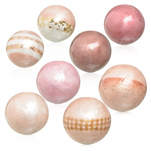 Bigbuy Home шары CAPIZ Декор Розовый 10 x 10 x 10 cm (8 штук) image 1