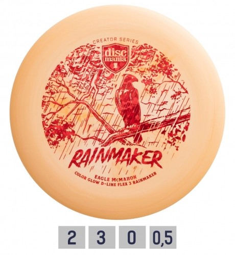 Discgolf DISCMANIA Putter D-LINE FLEX 3 Rainmaker Eagle Mcmahon Orange 2/3/0/0,5 image 1