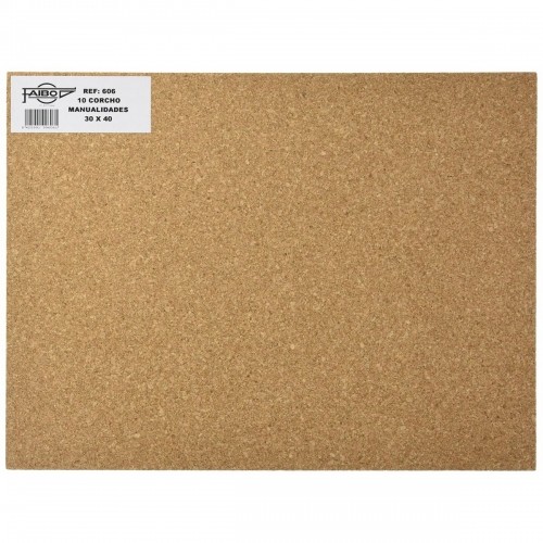 Materials for Handicrafts Faibo Cork 30 x 40 cm (10 Pieces) image 1