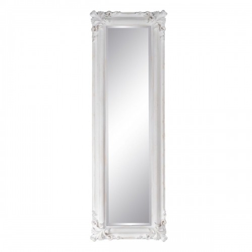 Mirror 46 x 6 x 147 cm Crystal Wood White image 1