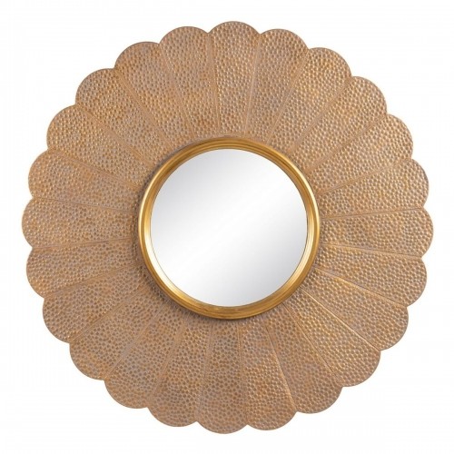 Wall mirror 86 x 3 x 86 cm Golden Metal image 1