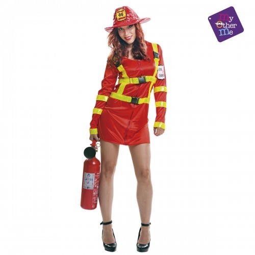 Costume for Adults My Other Me Red Fireman (2 Pieces) image 1