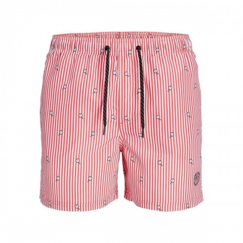 Vīriešu Peldkostīms PSTFIJI JJSWIM MINI STRIPE LY  Jack & Jones 12227350 Rozā image 1