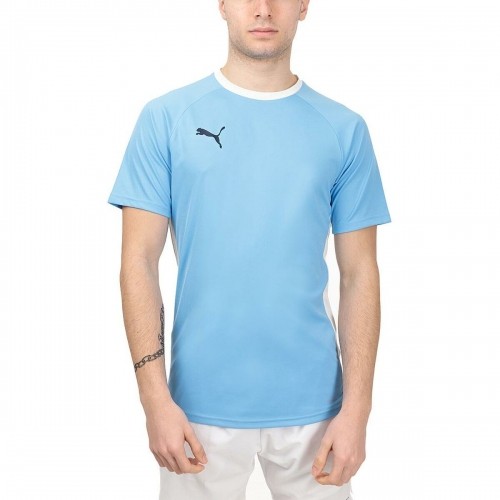 Men’s Short Sleeve T-Shirt TEAMLIGA Puma 931832 02 Padel Blue image 1