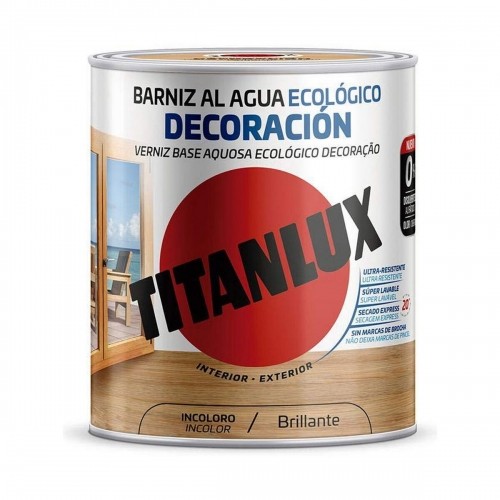 Water-based varnish TITANLUX m20100014 Ekoloģisks 250 ml Bezkrāsains Mirdzošs image 1