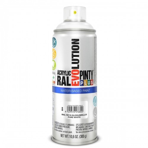 Spray paint Pintyplus Evolution RAL 9010 400 ml Water based Pure White image 1