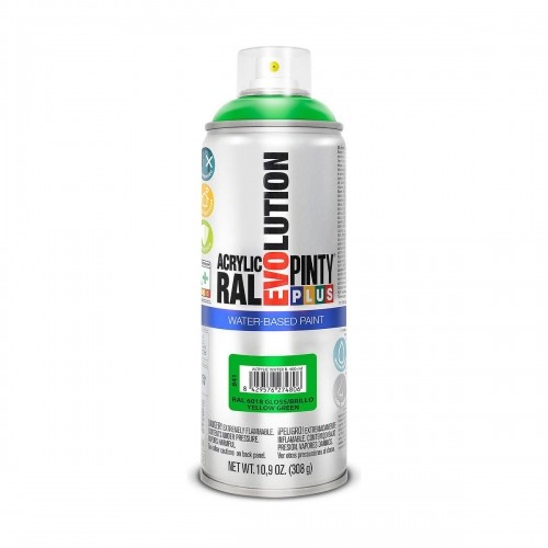 Аэрозольная краска Pintyplus Evolution RAL 6018 Yellow Green 300 ml image 1