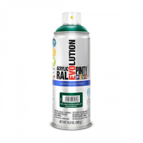 Spray paint Pintyplus Evolution RAL 6005 Water based Moss Green 400 ml image 1
