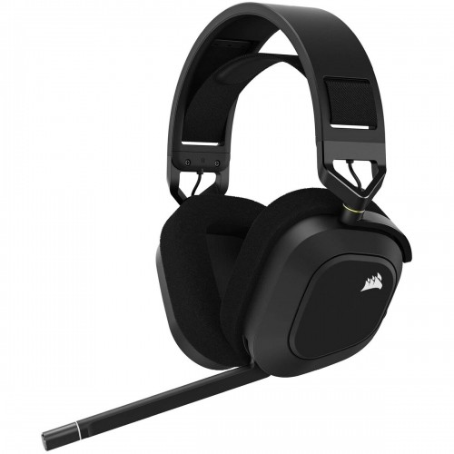 Bluetooth Headset with Microphone Corsair HS80 RGB Black Multicolour image 1