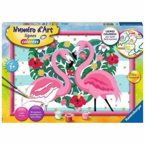Paint by Numbers Set Ravensburger Flamingos in Love image 1