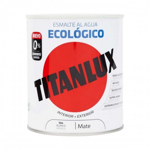 Acrylic polish Titanlux 02t056614 Ecological 250 ml White Matt image 1