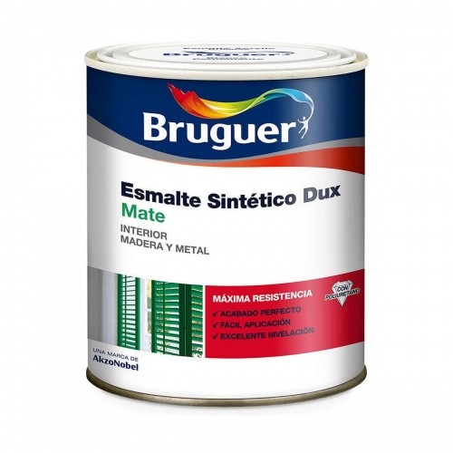 Synthetic enamel paint Bruguer Dux Black 750 ml Matt image 1