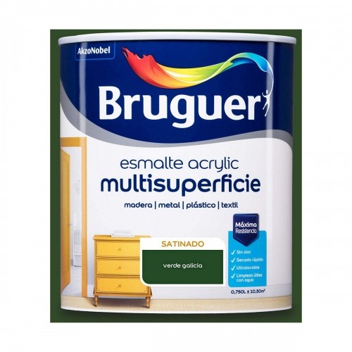 Акриловая эмаль Bruguer 5057506 Galicia Green 750 ml сатин image 1