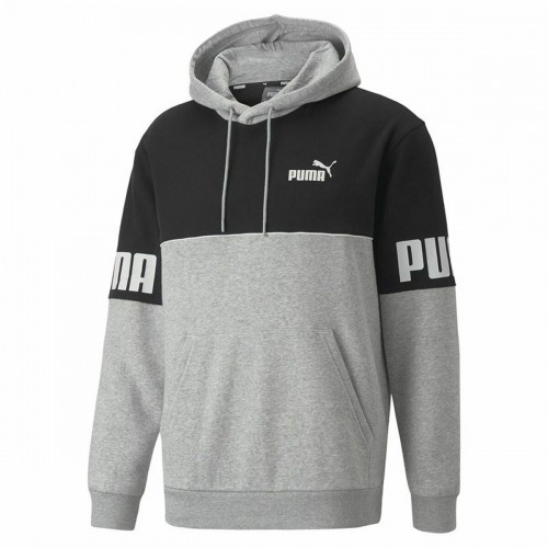 Men’s Hoodie Puma Power Colorblock Grey image 1