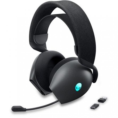 Dell Alienware Dual Mode Wireless Gaming Headset AW720H Over-Ear, Built-in microphone, Dark Side of the Moon, Noise canceling, Wireless image 1