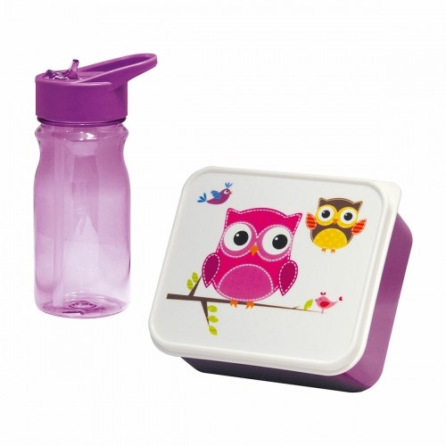 Picnic Holder and Bottle Included Mondex Owl Pink image 1