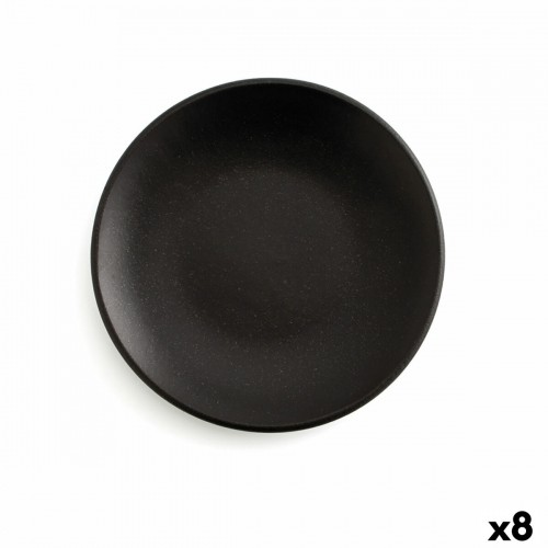 Плоская тарелка Anaflor Vulcano Мясо Кафель Чёрный 25 cm (8 штук) image 1