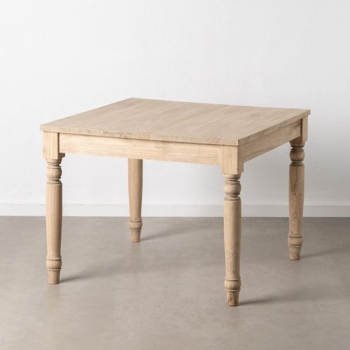 Dining Table 100 x 100 x 77 cm Natural Mindi wood image 1