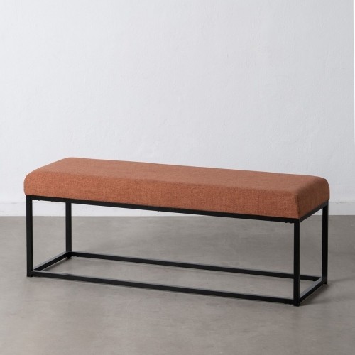 Bench Synthetic Fabric Metal Dark Red 120 x 40 x 45 cm image 1