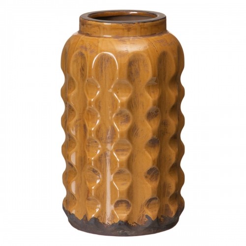 Vase 17 x 17 x 29 cm Ceramic Mustard image 1