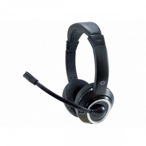 Headphones with Microphone Conceptronic POLONA02B Black image 1