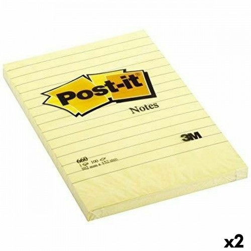 Sticky Notes Post-it XL 15,2 x 10,2 cm Yellow (2 Units) image 1
