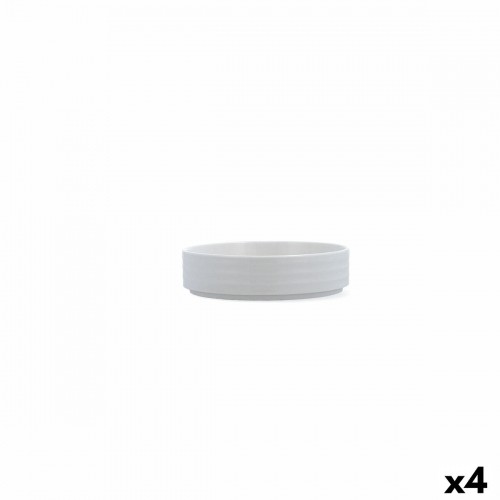 Bowl Ariane Artisan Ø 14 cm Ceramic White (4 Units) image 1