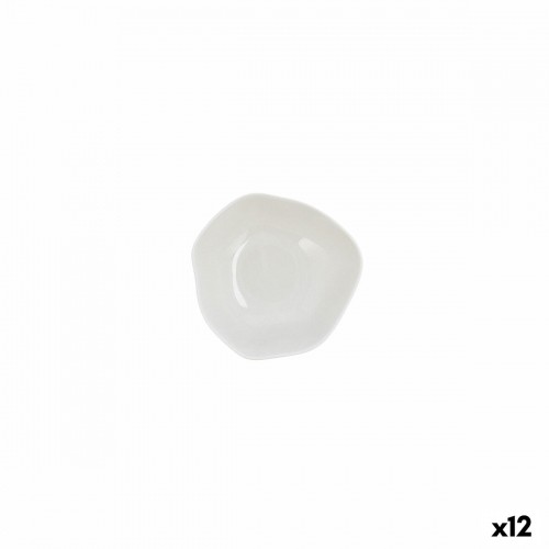 Bowl Ariane Earth Ø 14 cm Ceramic White (12 Units) image 1