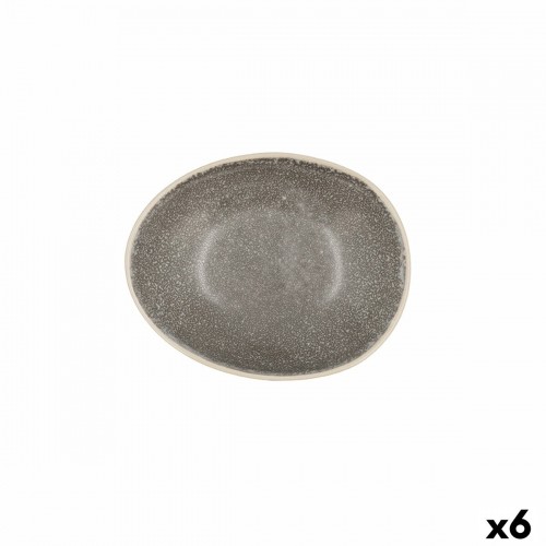 Bowl Bidasoa Gio 15 x 12,5 x 4 cm Ceramic Grey (6 Units) image 1