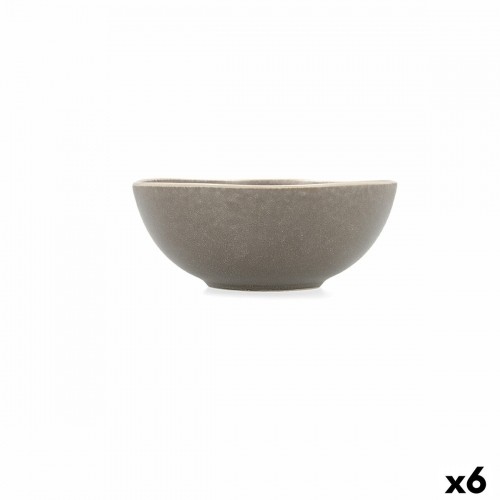 Bowl Bidasoa Gio 16 x 6,5 cm Ceramic Grey (6 Units) image 1