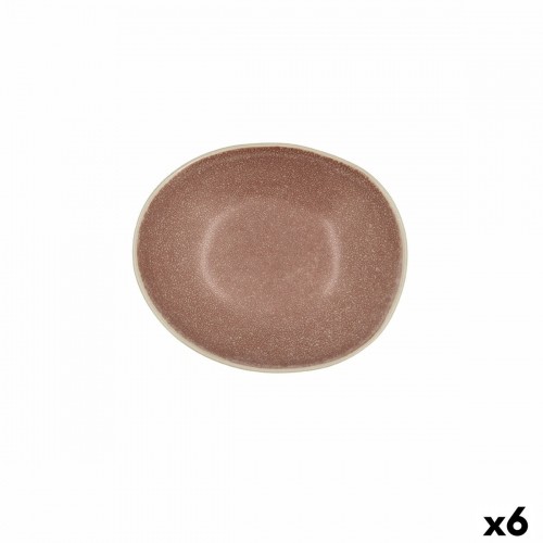 Bowl Bidasoa Gio 15 x 12,5 x 4 cm Ceramic Brown (6 Units) image 1