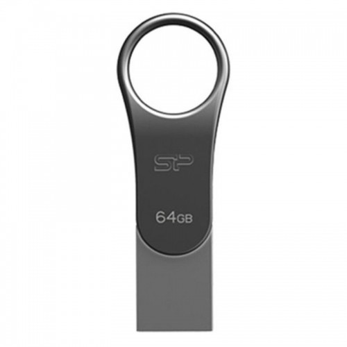 USB stick Silicon Power SP064GBUC3C80V1S 64 GB Titanium black Silver 64 GB image 1