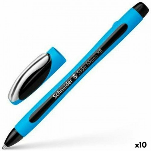 Ручка Schneider Slider Memo XB Синий Чёрный Резиновый (10 штук) image 1