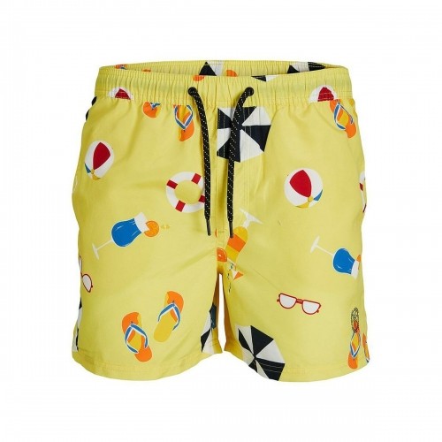 Men’s Bathing Costume Jack & Jones  BIG PRINTS 12227754 Yellow image 1