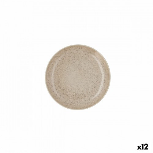 Плоская тарелка Ariane Porous Керамика Бежевый Ø 21 cm (12 штук) image 1