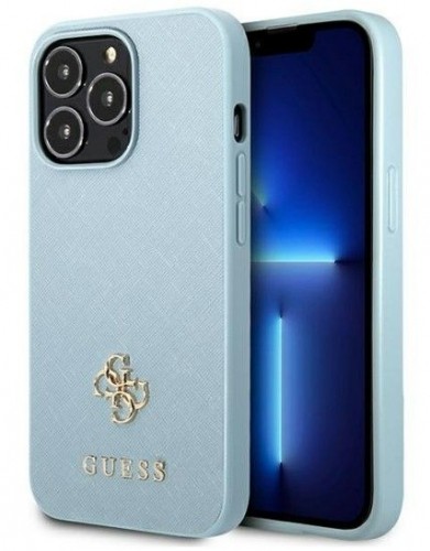 Guess  
       Apple  
       iPhone 13 Pro / 13 6.1 hardcase Saffiano 4G Small Metal Logo 
     Blue image 1