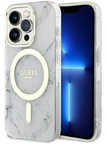 Guess  
       Apple  
       iPhone 14 Pro 6.1 hardcase Marble MagSafe 
     Grey White image 1