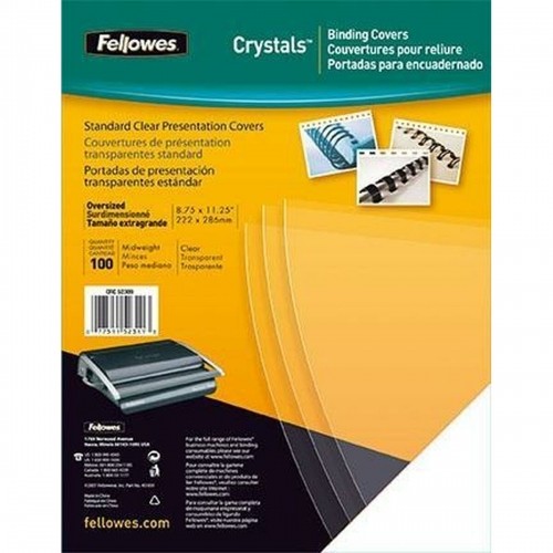 Binding covers Fellowes Crystals Transparent PVC A4 (100 Units) image 1