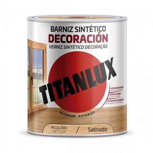 Synthetic varnish Titanlux m11100014 250 ml Colourless Satin finish image 1