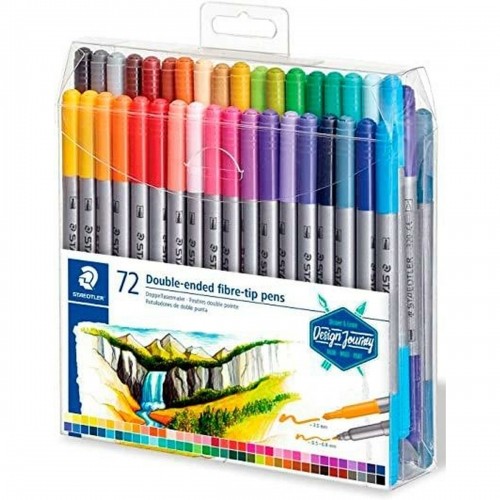 Set of Felt Tip Pens Staedtler Design Journey Double-ended Multicolour (4 Units) image 1