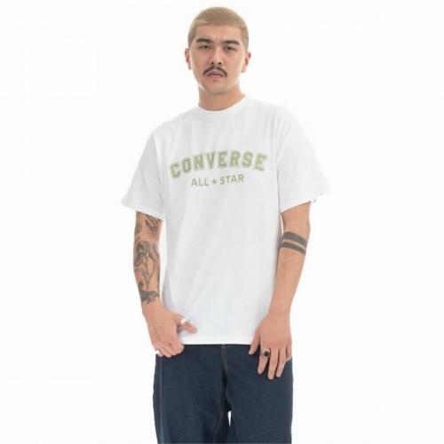 Men’s Short Sleeve T-Shirt Converse Classic Fit All Star Single Screen White image 1