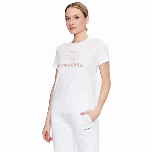 Women’s Short Sleeve T-Shirt Converse Seasonal Star Chevron White image 1