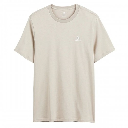 Unisex Short Sleeve T-Shirt Converse Classic Fit Left Chest Star Chevron Beige image 1