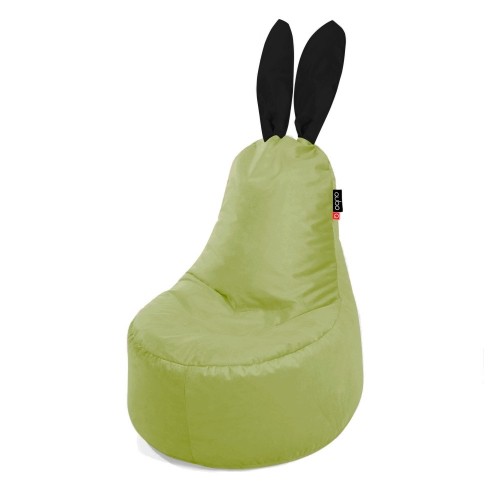 Qubo™ Mommy Rabbit Black Ears Olive VELVET FIT пуф (кресло-мешок) image 1