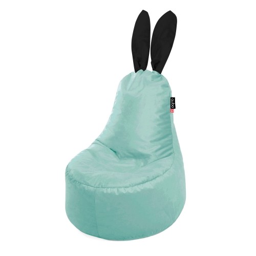 Qubo™ Mommy Rabbit Black Ears Mint VELVET FIT sēžammaiss (pufs) image 1