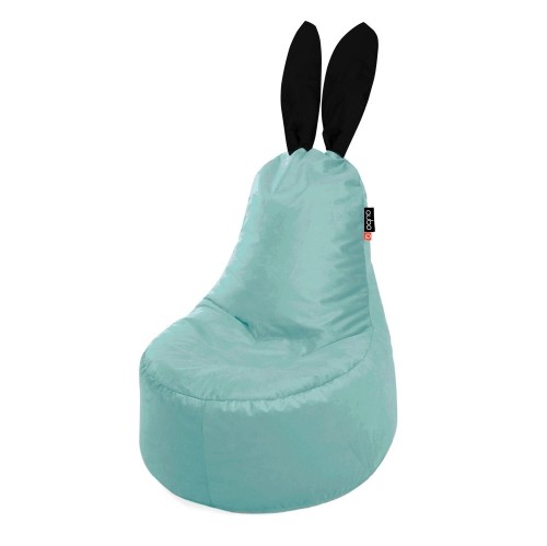 Qubo™ Mommy Rabbit Black Ears Aqua VELVET FIT sēžammaiss (pufs) image 1