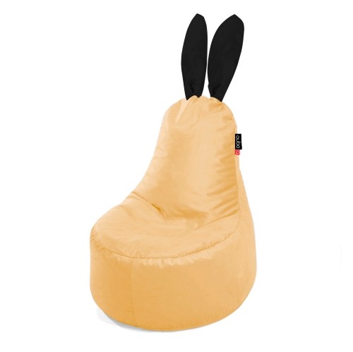 Qubo™ Mommy Rabbit Black Ears Apricot VELVET FIT пуф (кресло-мешок) image 1