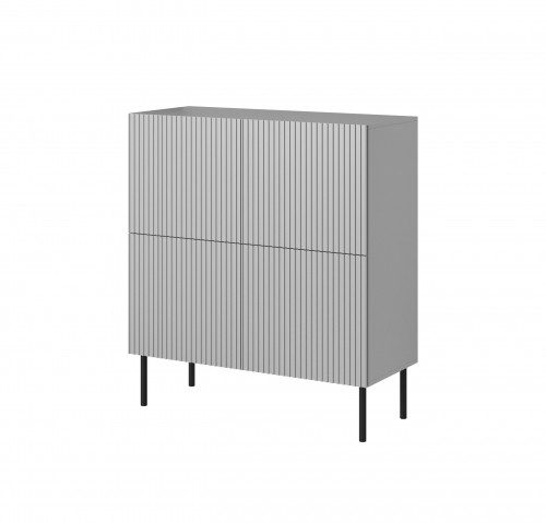 Halmar ASENSIO KM-2 chest, light grey / black image 1