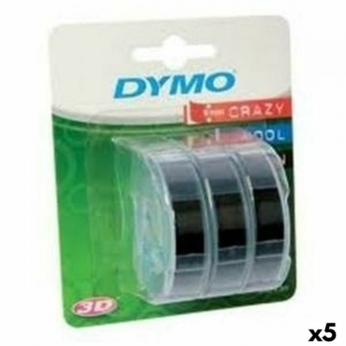 Ламинированная лента для фломастеров Dymo 84773 9 mm x 3 m Чёрный Белый (5 штук) image 1